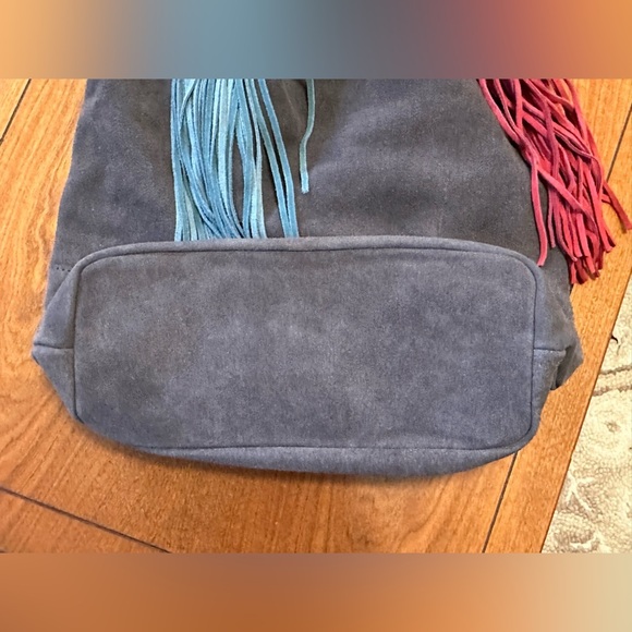 NWOT Monserat De Lucca Leather Bucket Bag w/ Bright Tassels - Anthro Exclusive - Picture 5 of 7